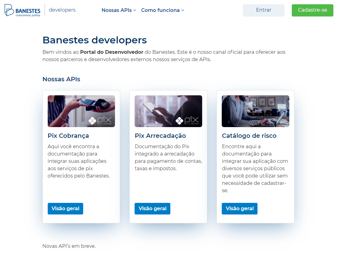 Figura 1: Home do portal com Botão Cadastre-se em destaque