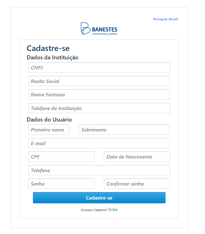 Figura 2: Formulário de Cadastro do Parceiro
